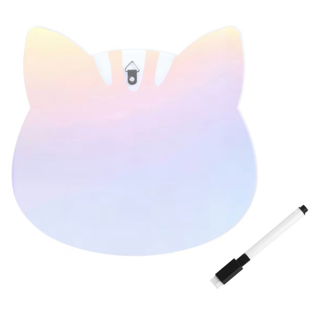 Translucent Cat Shaped Dry Erase Board w/ Marker – Kids Room Decor